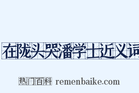在陇头哭潘学士近义词是什么意思的图片